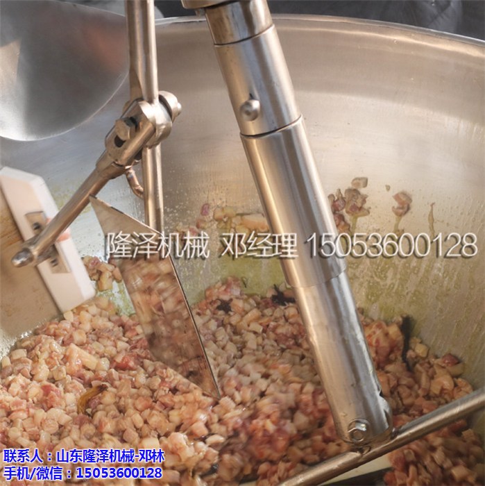 隆澤機(jī)械自動炒炸醬鍋，一鍋炒醬二三百斤