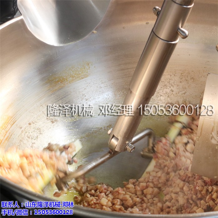 隆澤機(jī)械自動炒炸醬鍋，一鍋炒醬二三百斤